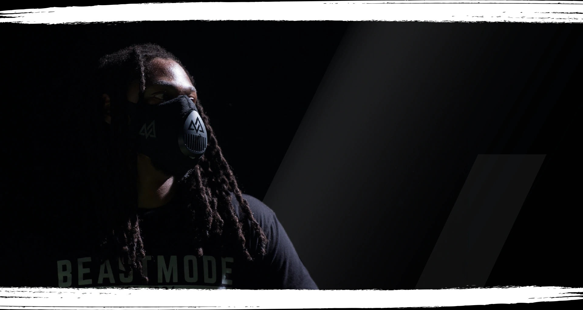 Marshawn Lynch in photo wearing Training Mask 3.0