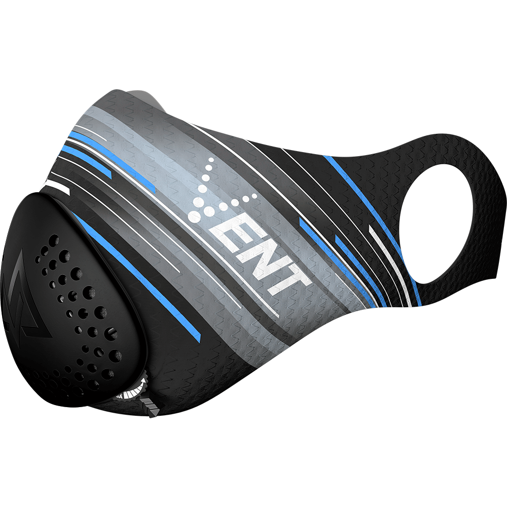 Training Mask Vent black front clip - Left side view