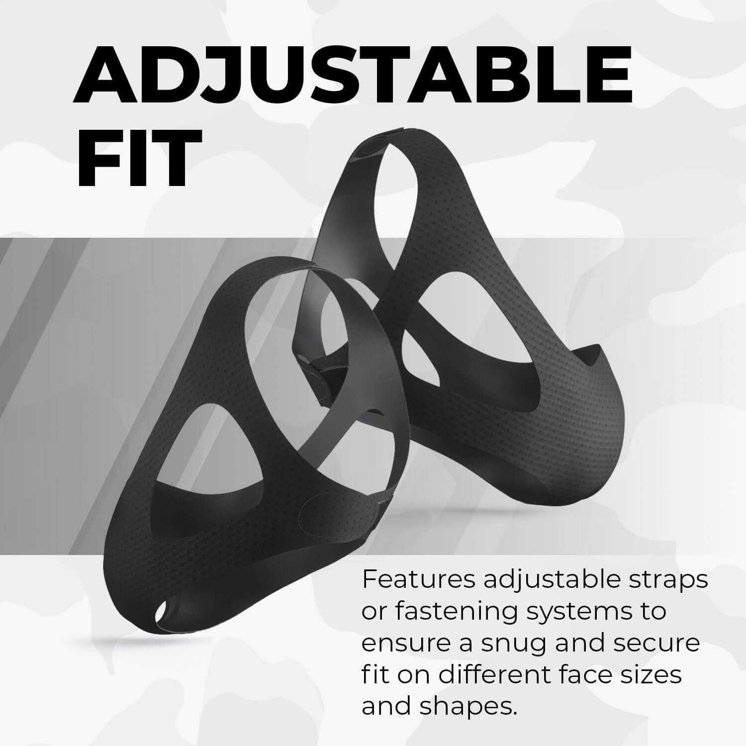 Tactical Filtration Mask showing adjustable fit